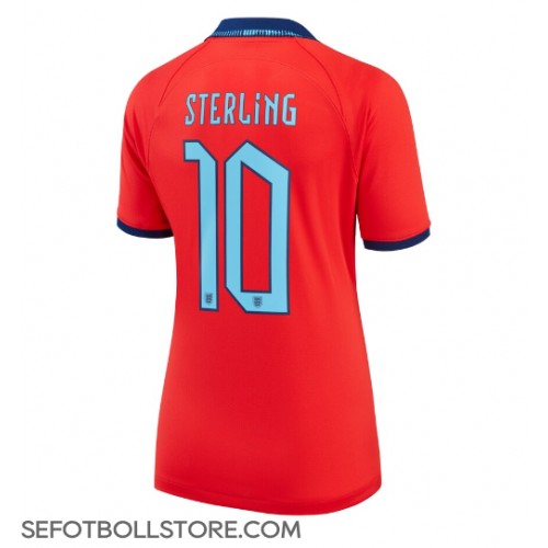 England Raheem Sterling #10 Replika Bortatröja Dam VM 2022 Kortärmad